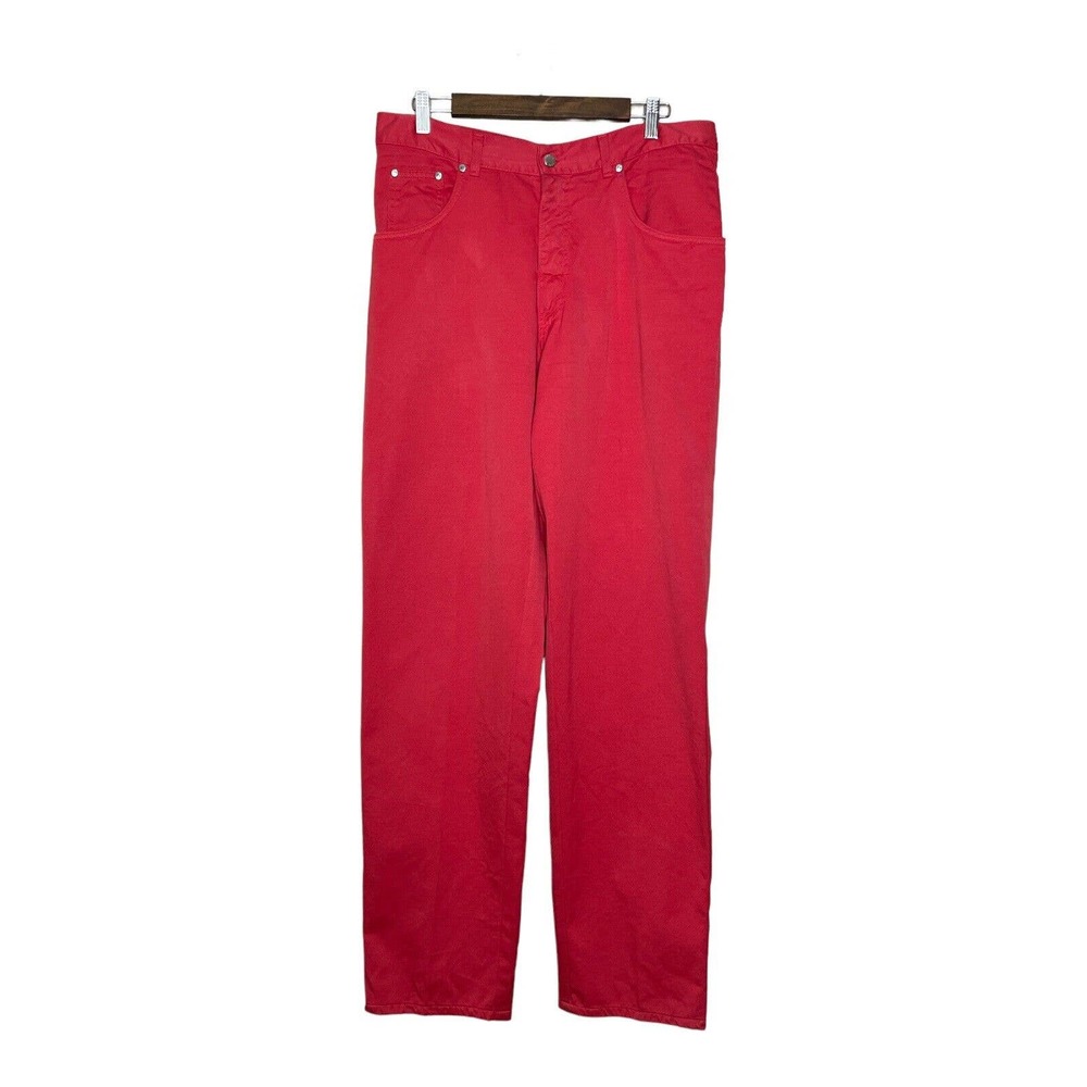 History Iceberg 36 Mens Pink Cotton Pockets Regular Fit Straight Leg Denim Jeans